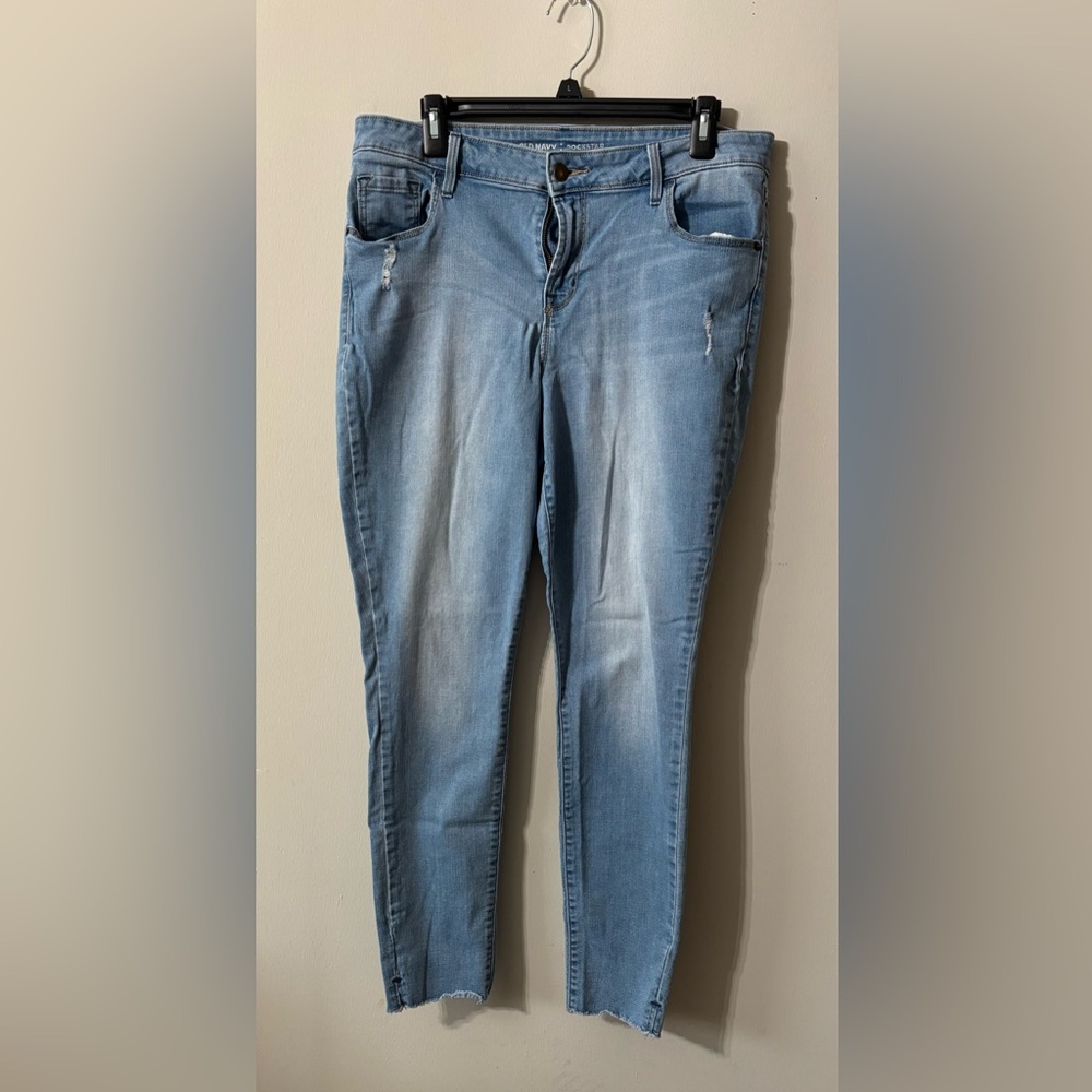 14 regular- Old Navy Mid-rise Rockstar Light Blue Jeans